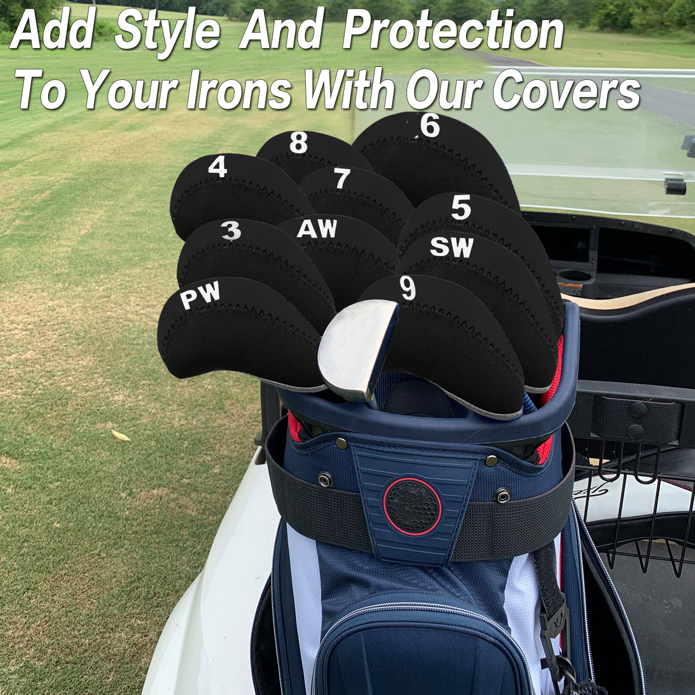 Golf Iron Covers Set Neoprene without Window Top 10 Pack