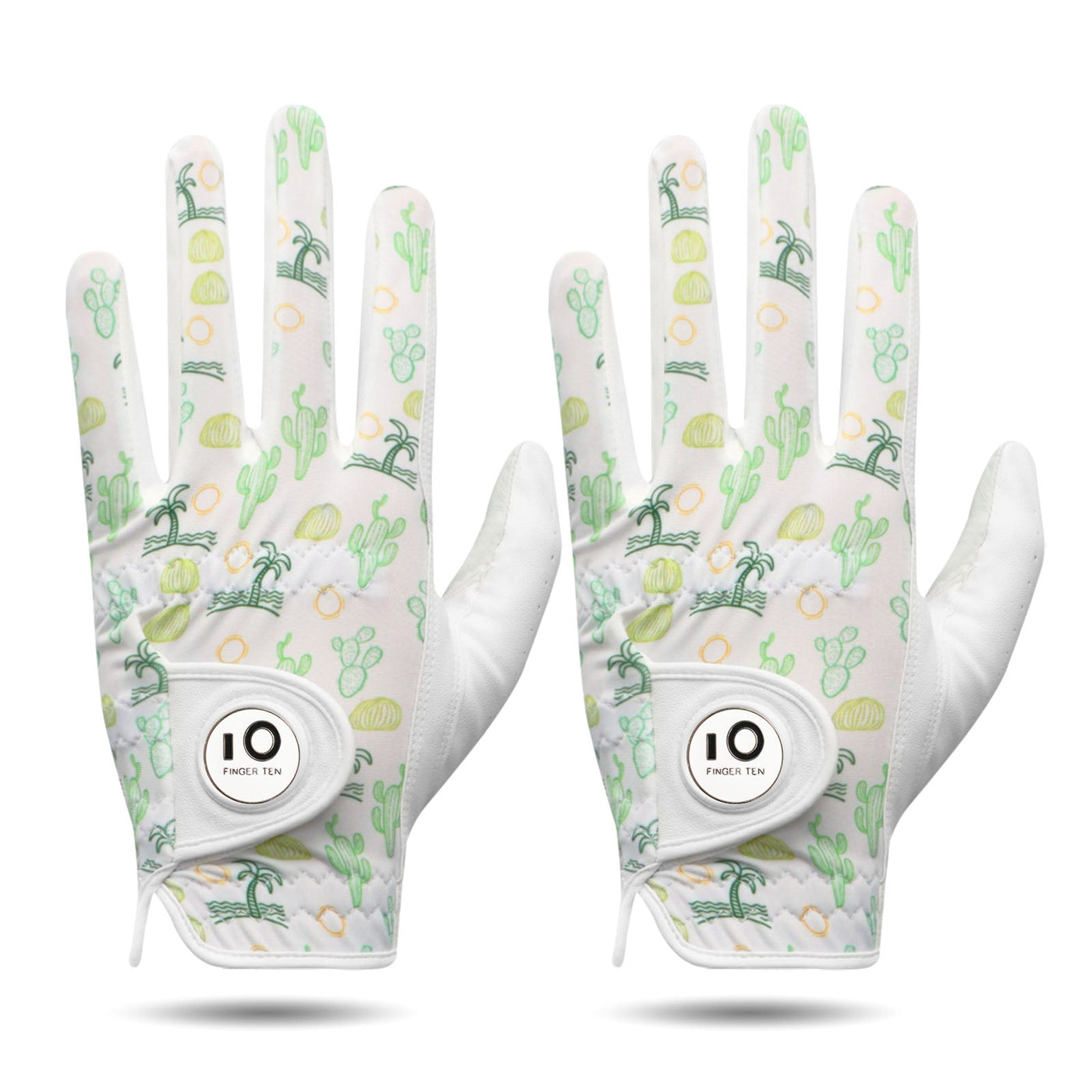 Lot de 2 gants de golf pour homme avec paume blanche et grip toutes saisons