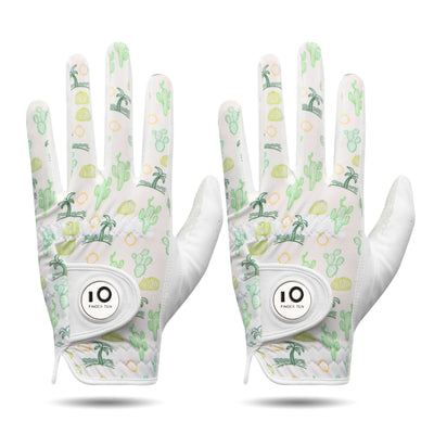 Lot de 2 gants de golf pour homme avec paume blanche et grip toutes saisons