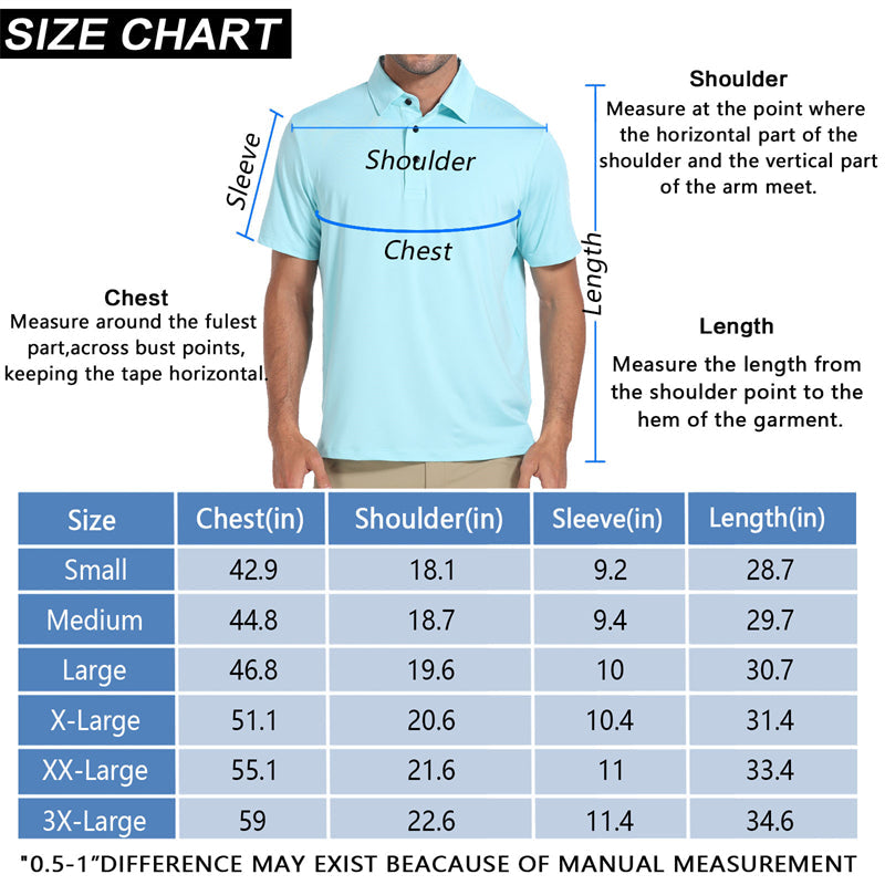 New Performance Fit Short Sleeve Golf Shirt Men 3 Pack