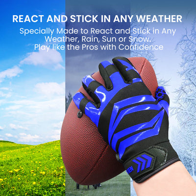 Gants de football pour jeunes enfants Ultra Tack Sticky Pro 2.0 Récepteurs de paume antidérapants