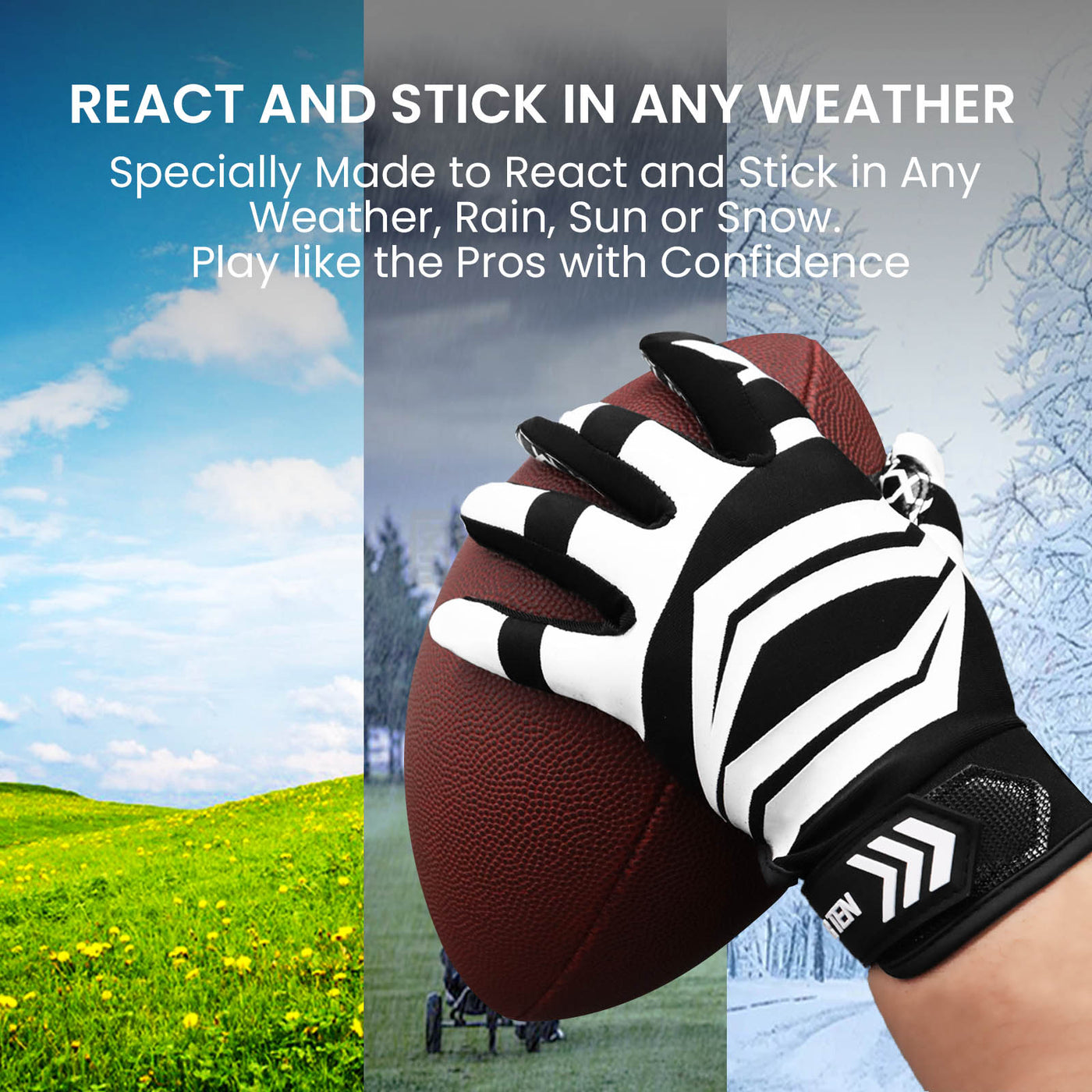 Gants de football pour jeunes enfants Ultra Tack Sticky Pro 2.0 Récepteurs de paume antidérapants