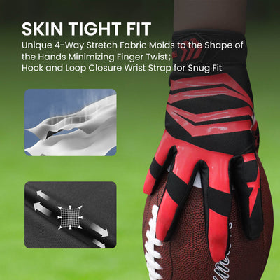 Football Gloves Youth Pro 2.0 Non-Slip Palm Receivers