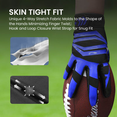 Football Gloves Youth Pro 2.0 Non-Slip Palm Receivers