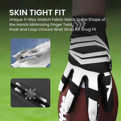 Football Gloves Youth Pro 2.0 Non-Slip Palm Receivers