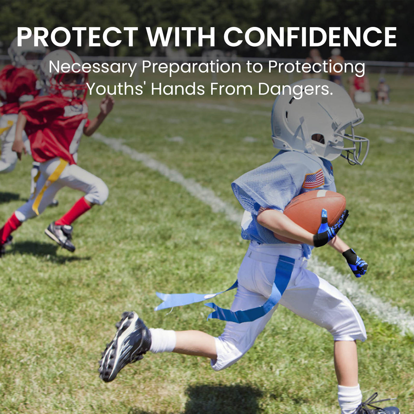 Football Gloves Youth Pro 2.0 Non-Slip Palm Receivers