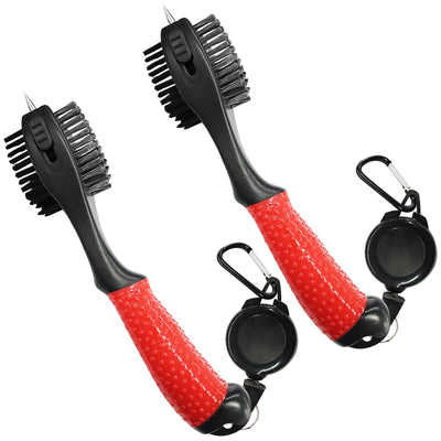 Lot de 2 brosses de nettoyage pour rainures de golf