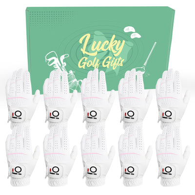 Golf-Regenhandschuhe für Damen mit Geschenkbox, Vorteilspack, 10er-Pack, verbesserter kühler Griff bei nassem und heißem Wetter 