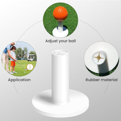 Golf Rubber Tees for Golf Mats Value 6 Rubber Tees and 6 Driver Tees 2 3/4