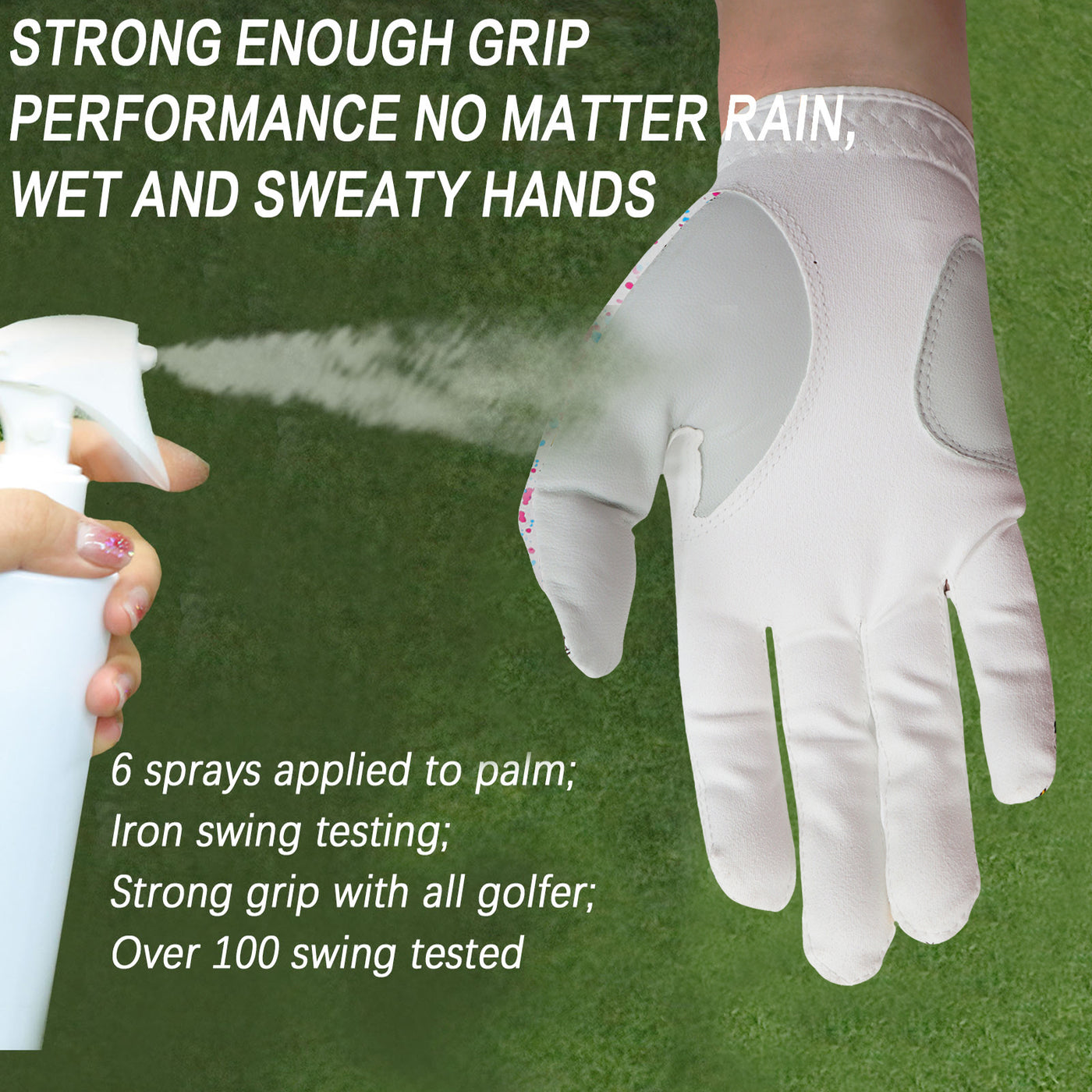 All Weather Grip 2 Pack Golf Dot Gloves Men