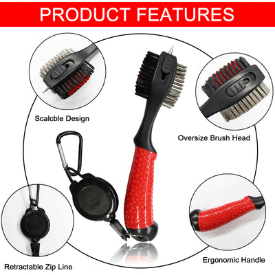 2 Pack Golf Cleaning Brush Groove Cleaner