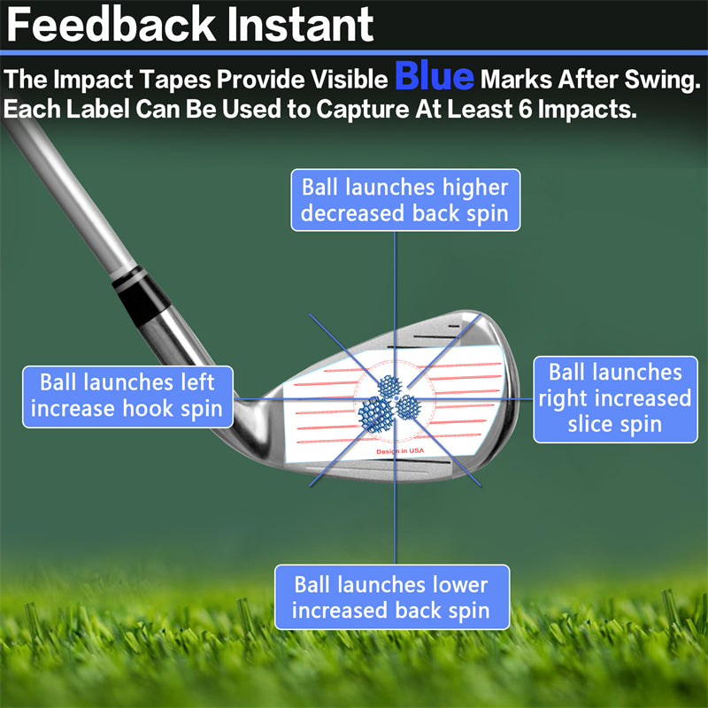 Golf Club Impact Tape Labels for Irons Driver Woods