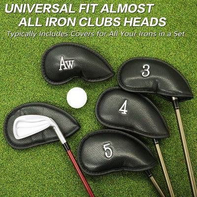 Golf Iron Head Covers Value 12 Piece Set Universal Fit Main Iron Clubs