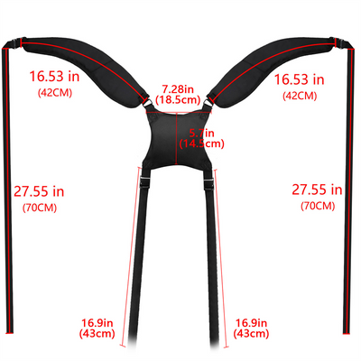 Golftaschengurte, doppelter, verstellbarer Schultergurt 