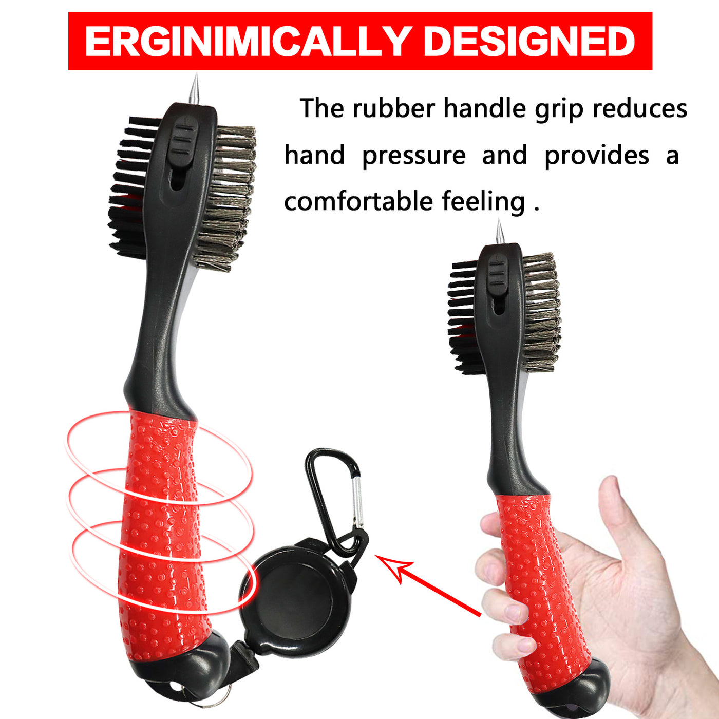 2 Pack Golf Cleaning Brush Groove Cleaner