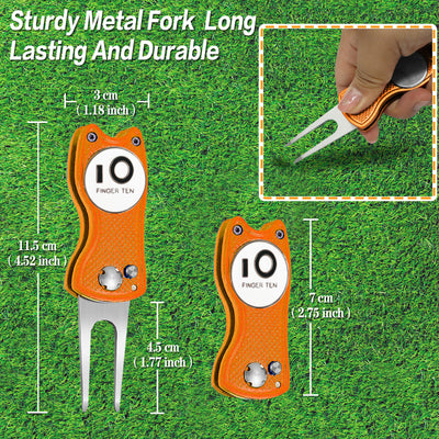 Lot de 2 outils de relèvement de gazon de golf avec marqueur de balle 