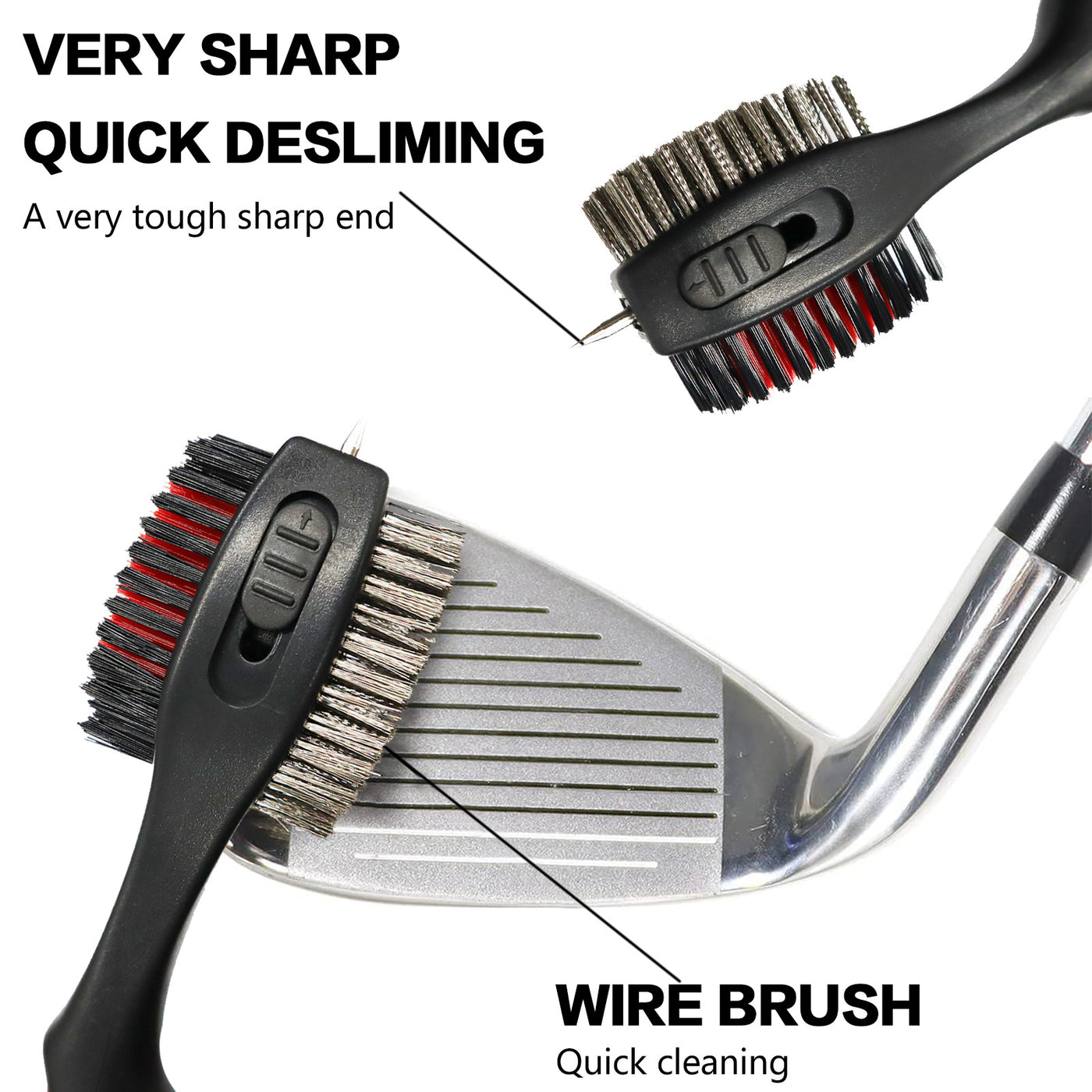 2 Pack Golf Cleaning Brush Groove Cleaner