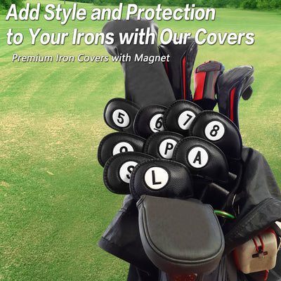 Golf Club Covers for Irons Magnetic Value 11 Pack with Gift Box Fit Main Iron Clubs