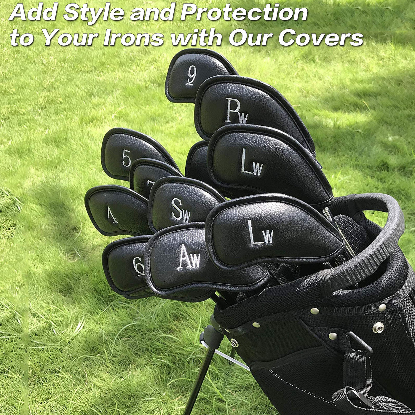 Golf Iron Head Covers Value 12 Piece Set Universal Fit Main Iron Clubs