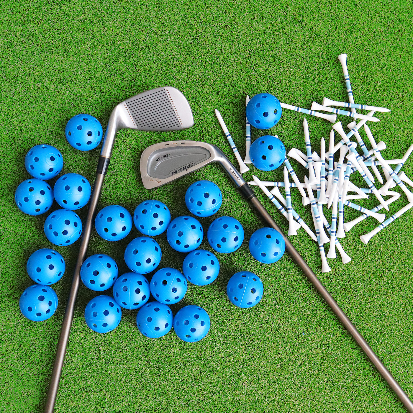 Lot de 36 balles d'entraînement de golf en plastique colorées 