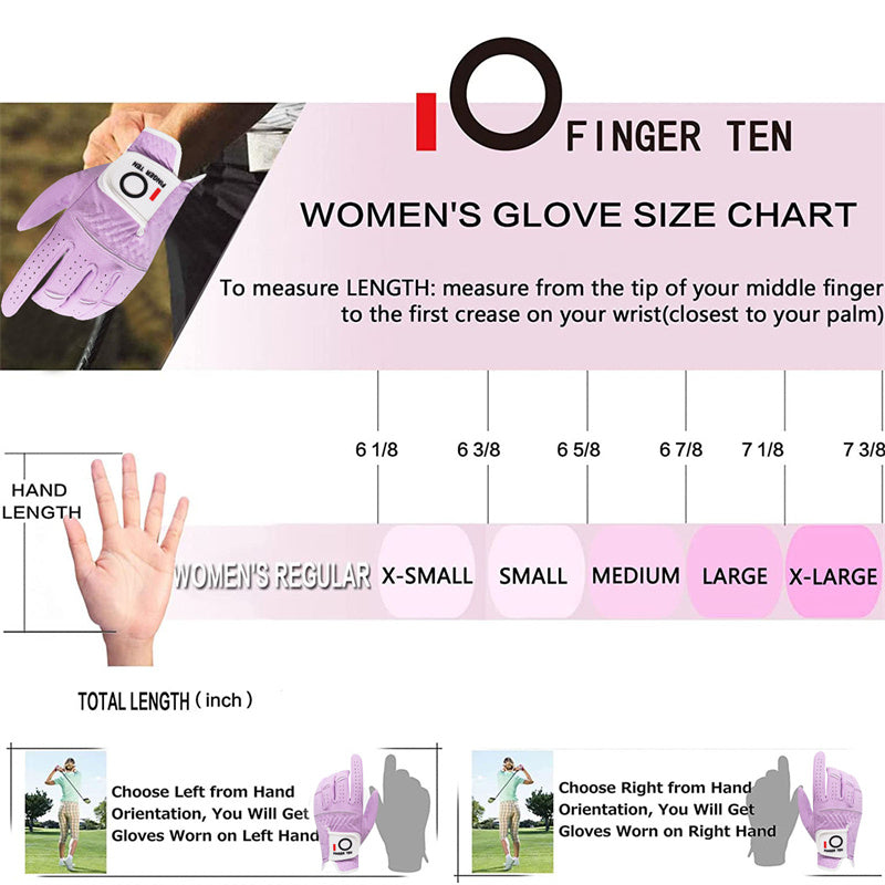 Golf Gloves Women Rain Hot Wet Weather Grip 1 Pair