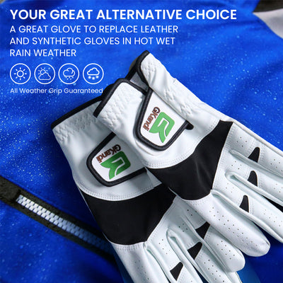 Men's Golf Glove All Weather Leather Value 2 Pack