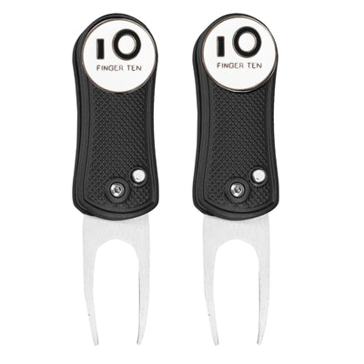 2er-Pack Golf-Divot-Tools mit Ballmarker 