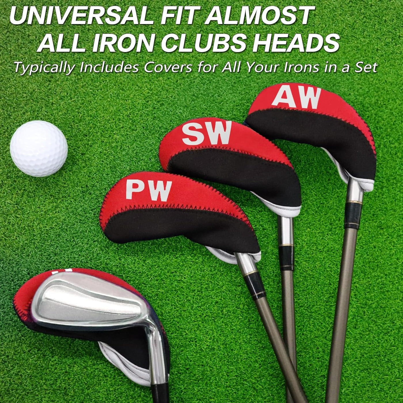 Golf Iron Covers Set Neoprene without Window Top 10 Pack