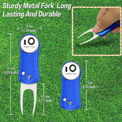 Lot de 2 outils de relèvement de gazon de golf avec marqueur de balle 