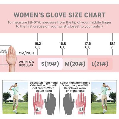 Women's Golf Gloves Mesh Rain Grip Hot Wet Weather 1 Pair