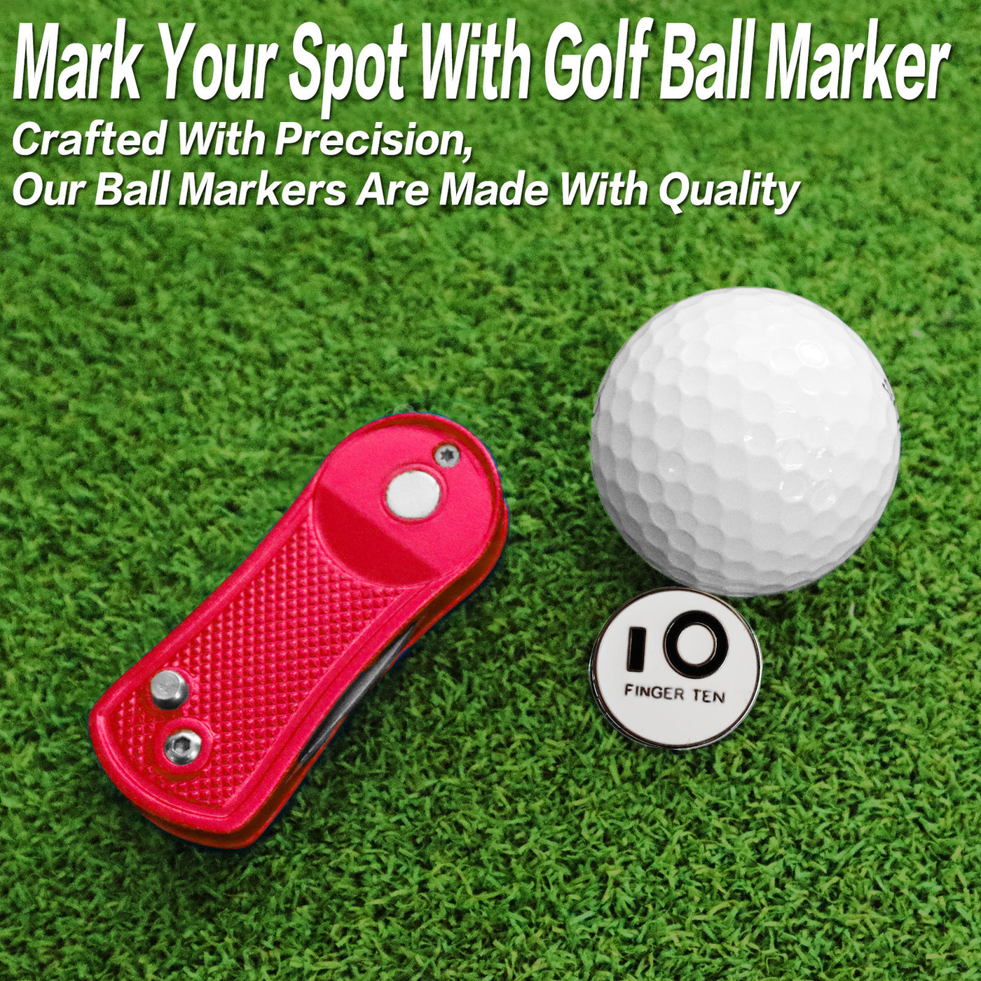 2er-Pack Golf-Divot-Tools mit Ballmarker 