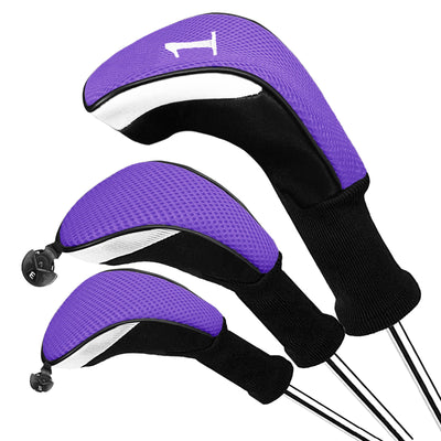 Golfschlägerkopfbedeckungen für Hölzer, Driver, Fairway, Hybrid, Vorteilspack, 3 Stück 