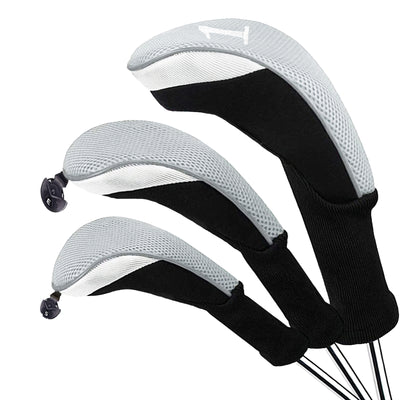 Golfschlägerkopfbedeckungen für Hölzer, Driver, Fairway, Hybrid, Vorteilspack, 3 Stück 