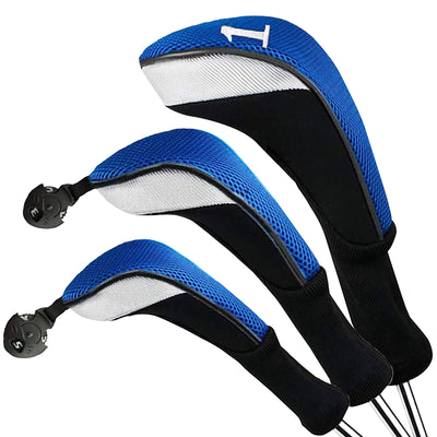 Golfschlägerkopfbedeckungen für Hölzer, Driver, Fairway, Hybrid, Vorteilspack, 3 Stück 