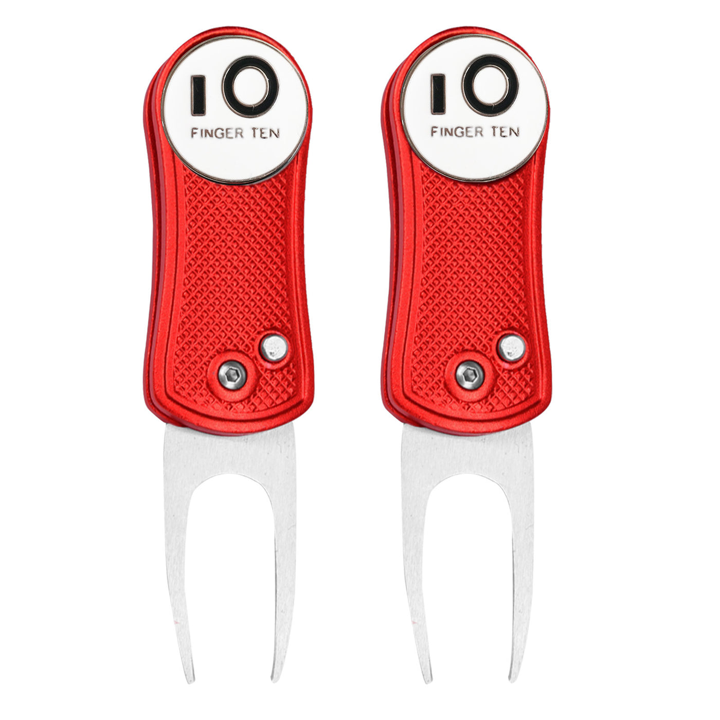 2er-Pack Golf-Divot-Tools mit Ballmarker 