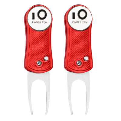 2er-Pack Golf-Divot-Tools mit Ballmarker 