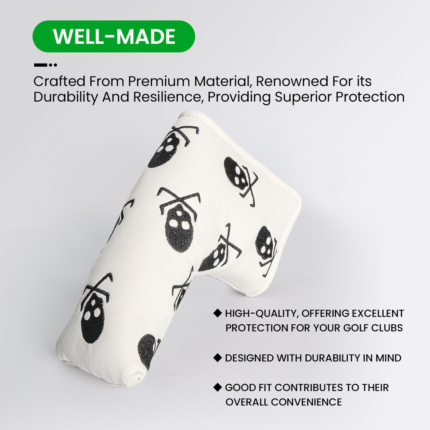 Golf Putter Covers Skull Fit Most Blade Putters