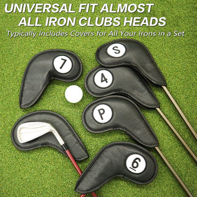 Golf  Iron Covers Magnetic 9 Pack Long Neck Universal Fit