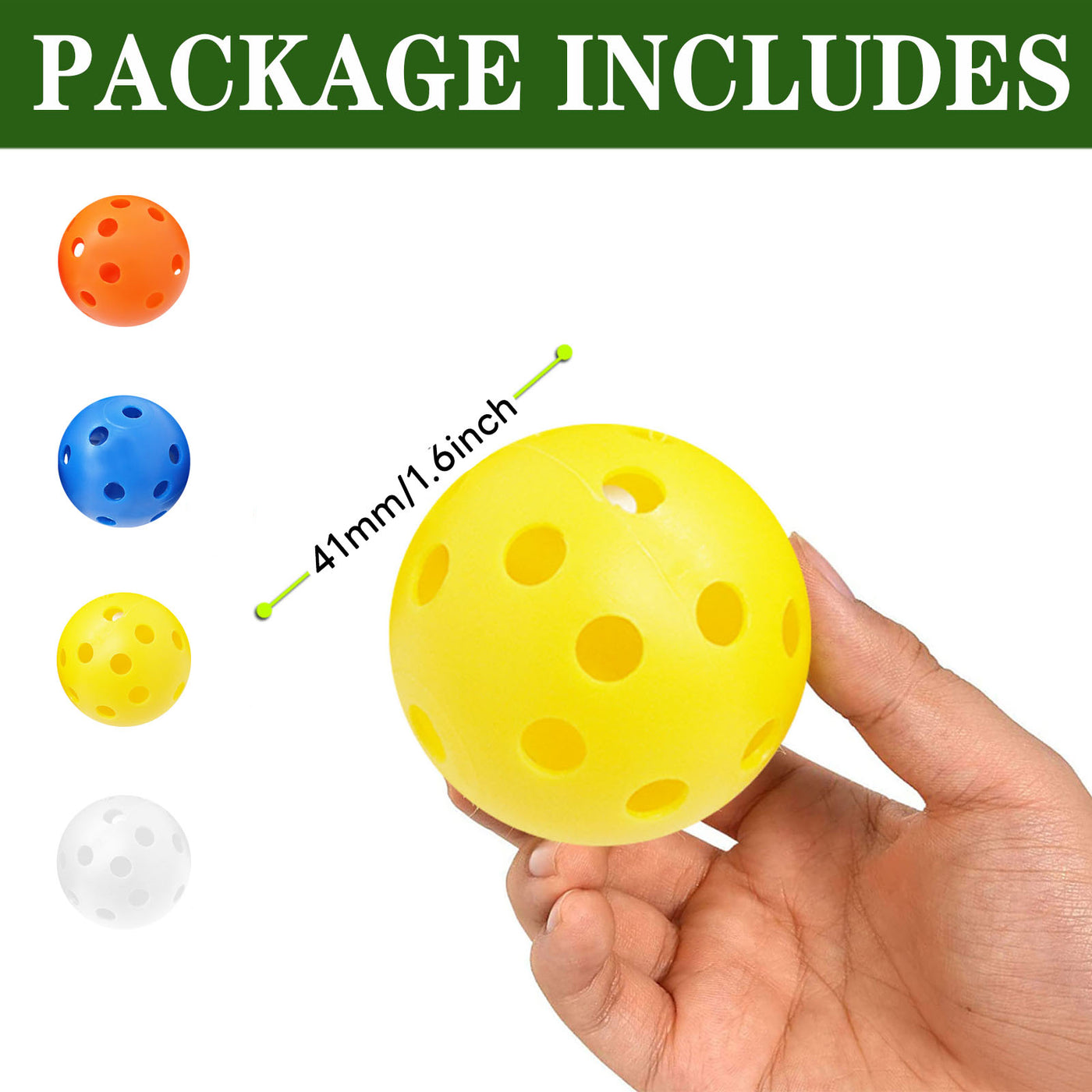 36 Pack Golf Practice Balls Plastic Colored