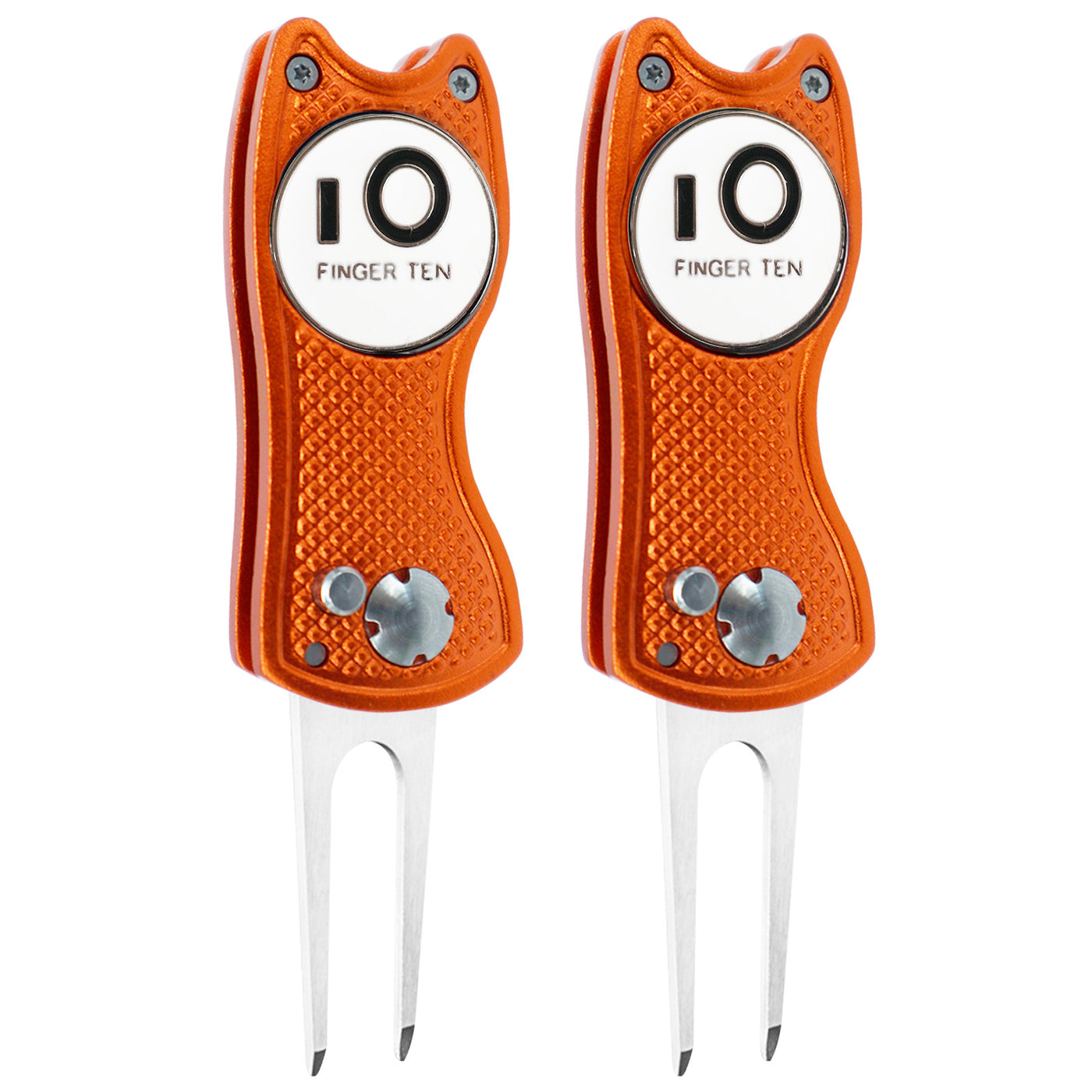 2er-Pack Golf-Divot-Tools mit Ballmarker 