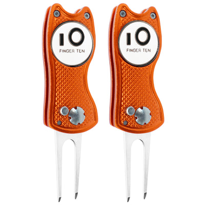 2er-Pack Golf-Divot-Tools mit Ballmarker 