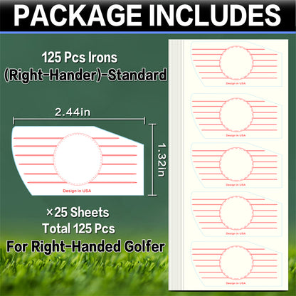 Golf Club Impact Tape Labels for Irons Driver Woods