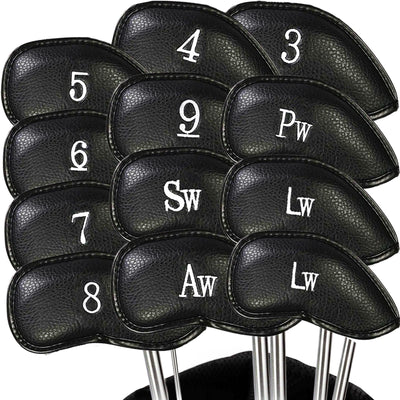 Golf Iron Head Covers Value 12 Piece Set Universal Fit Main Iron Clubs