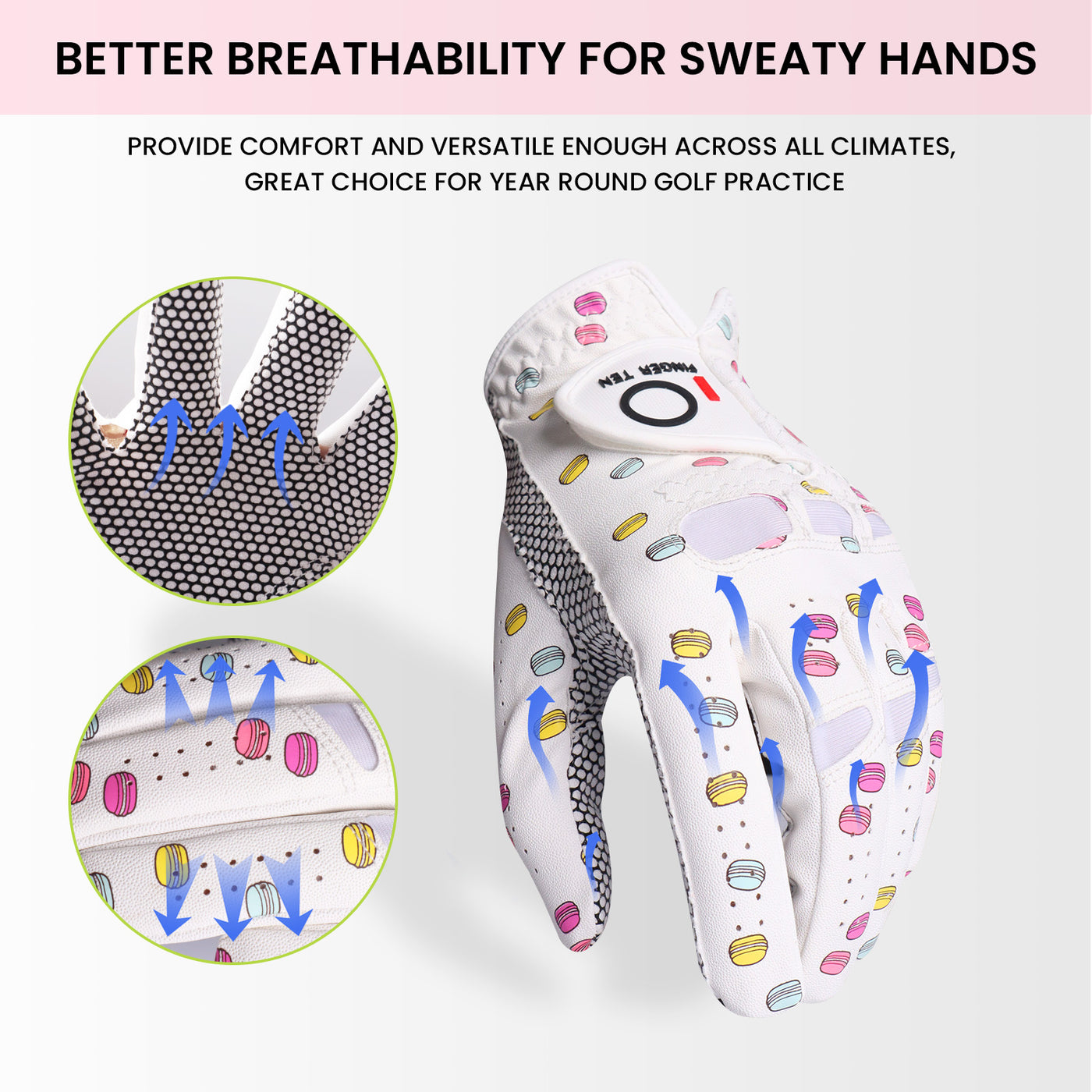 Women's Golf Gloves Extra Grip All Weather 2 Pack