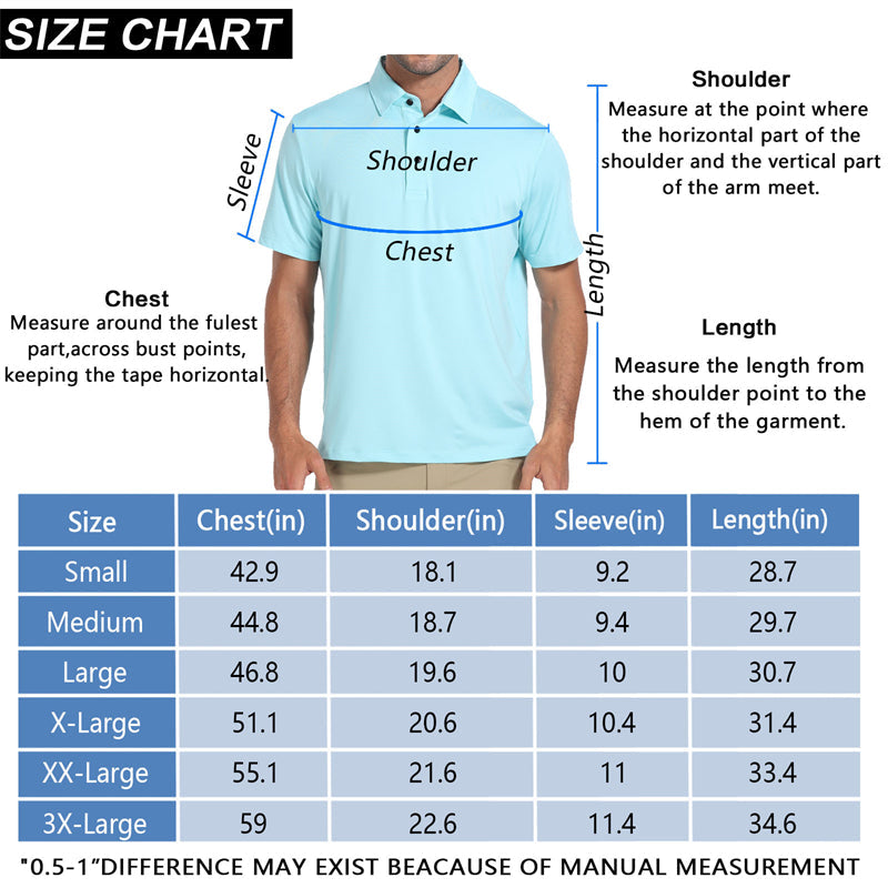 New Print Short Sleeve Golf Shirt Men 3 Pack