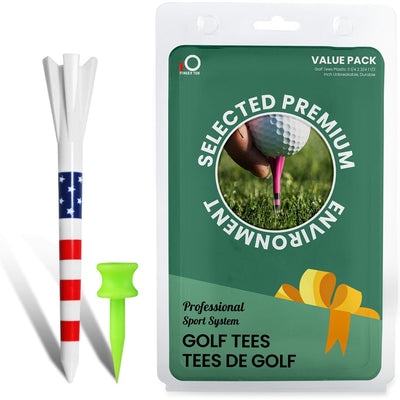 Golf Tees Plastic 30 Driver Tees 3 1/4 with 30 Castle Tees 1 1/2 Inch More Short Tees