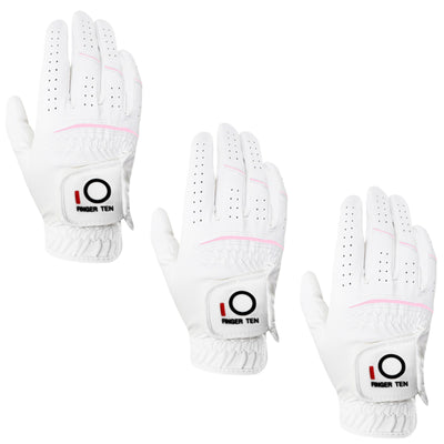 Lot de 3 gants de golf imperméables pour femmes, adhérence améliorée par temps chaud et humide 