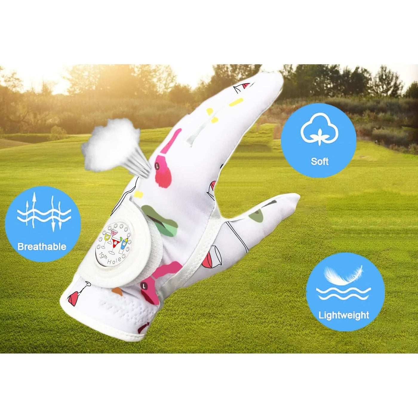 Coffret cadeau de gants de golf pour femmes, confortables et respirants, toutes saisons 