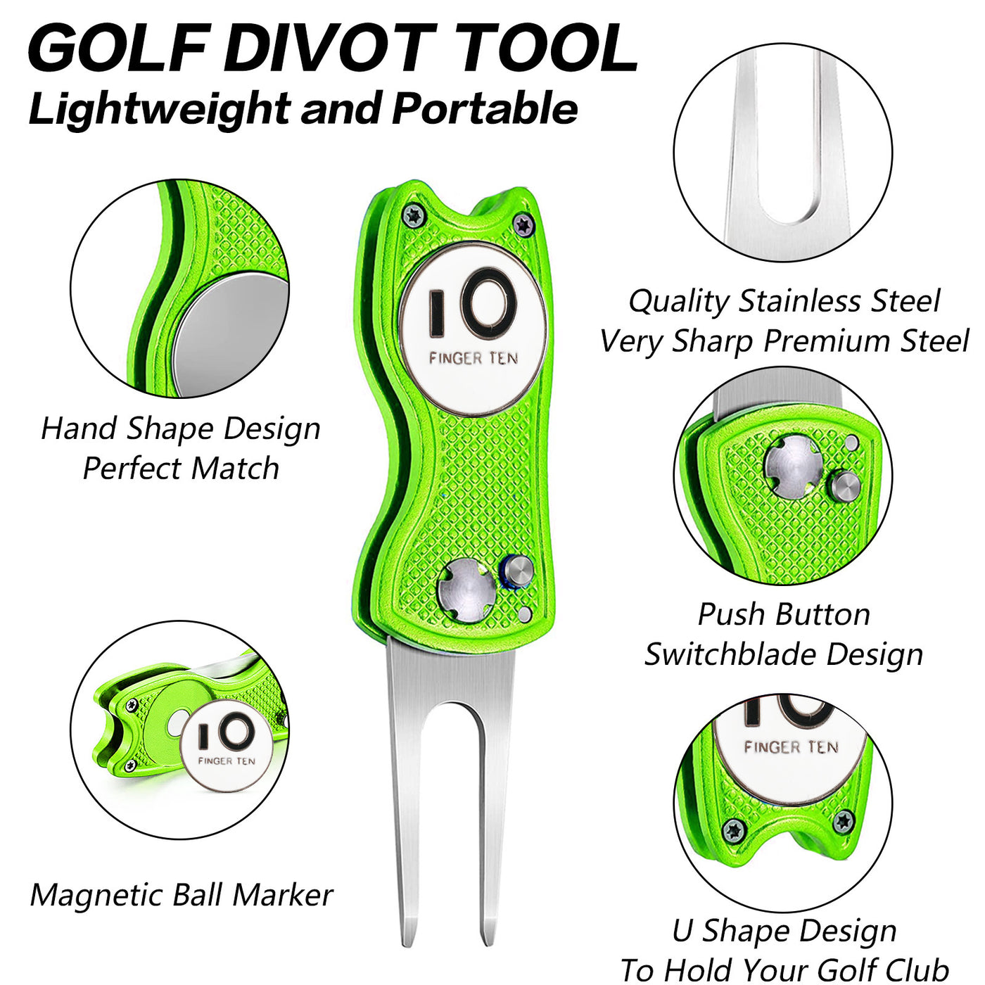 2er-Pack Golf-Divot-Tools mit Ballmarker 