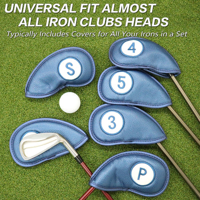 Golf Club Covers for Irons Magnetic Value 11 Pack with Gift Box Fit Main Iron Clubs